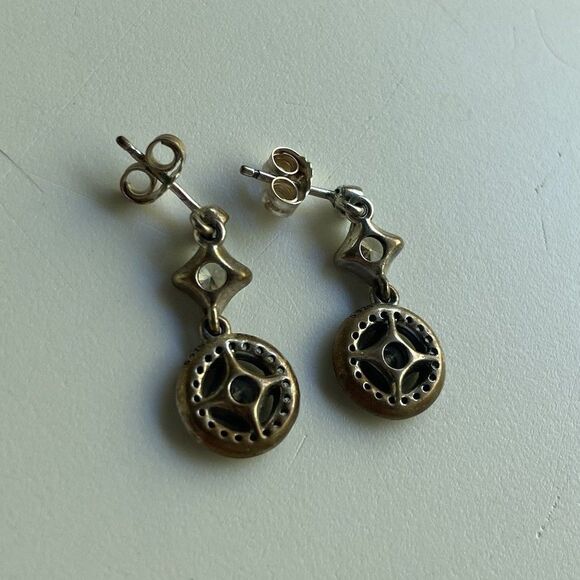 PANDORA Vintage Allure Clear CZ Dangle Earrings #290722CZ RETIRED Authentic - Picture 4 of 5